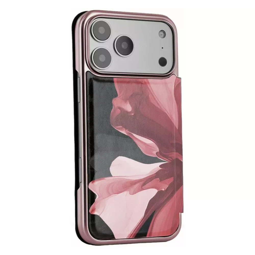 【TED BAKER | テッドベーカー】希少!アマンド ブラック ミラー付 手帳型 iPhone 17 Pro ケース