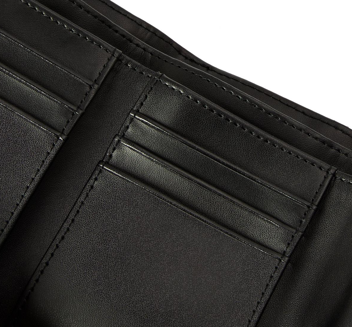 【TED BAKER | テッドベーカー】Baran レザー スナップ式 ミニ 折り財布《ブラック》