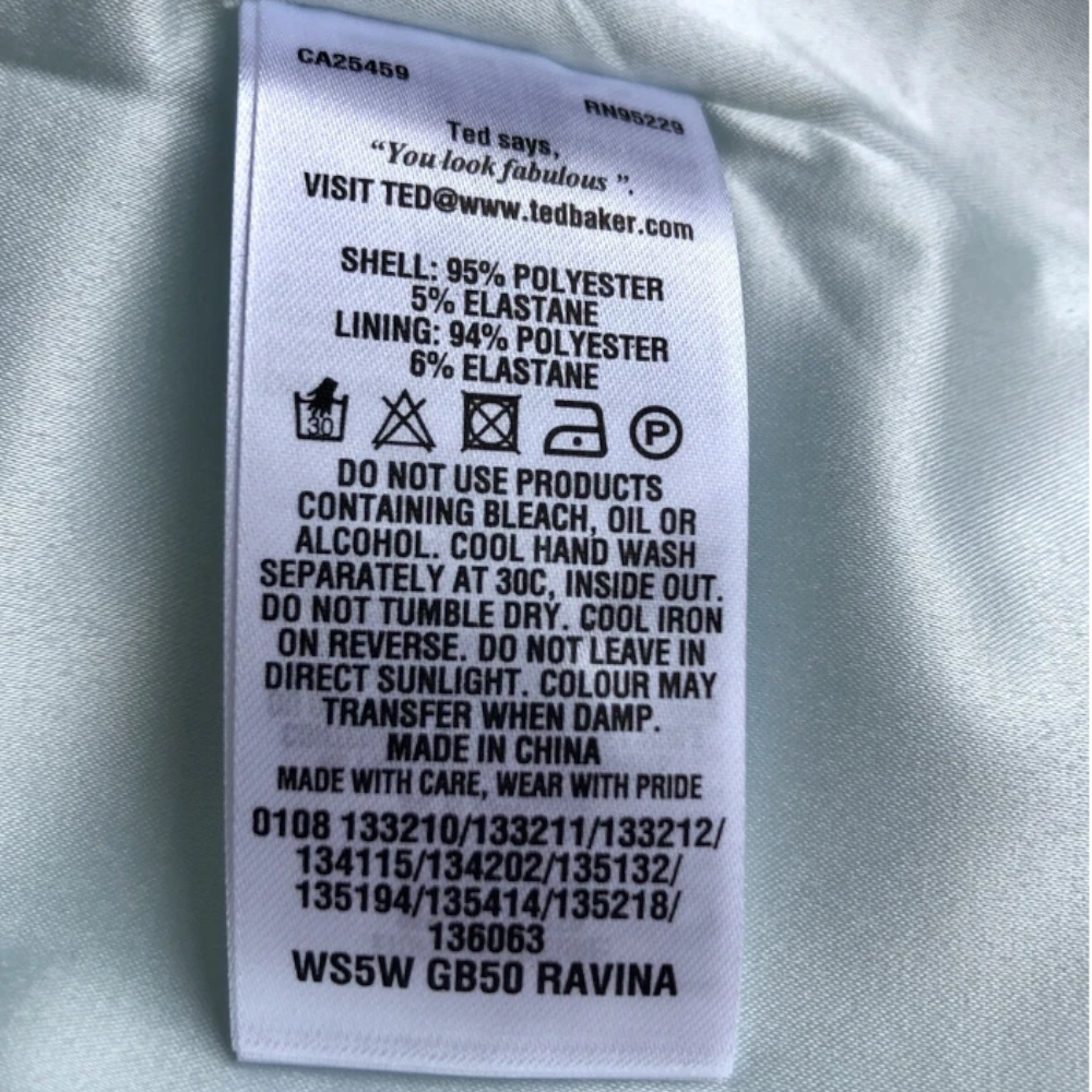 【TED BAKER | テッドベーカー】RAVINA ボディコンワンピース 《ローズ柄 ミント》【サイズ0 日本サイズ7】