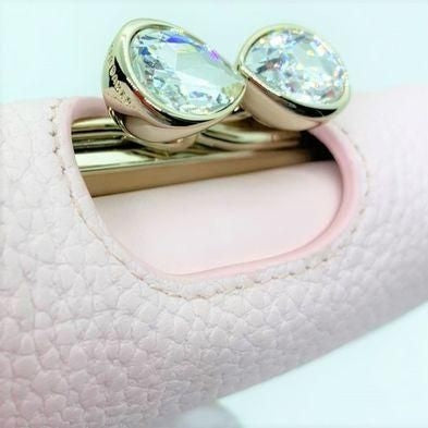 【TED BAKER/テッドベーカー】Alyesha レザー がま口 ミニ折り財布《ピンク》