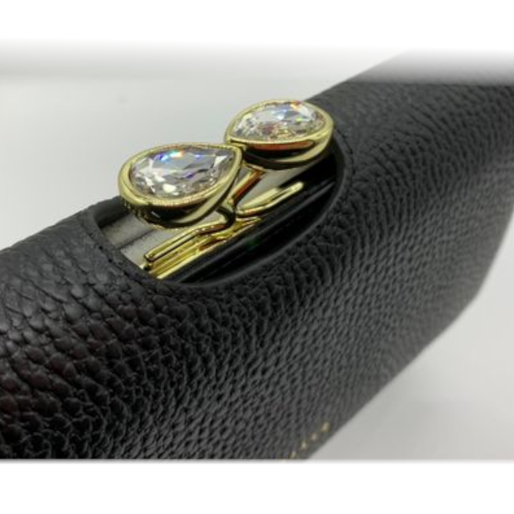 【TED BAKER/テッドベーカー】Alyysaa レザー がま口長財布《ブラック》