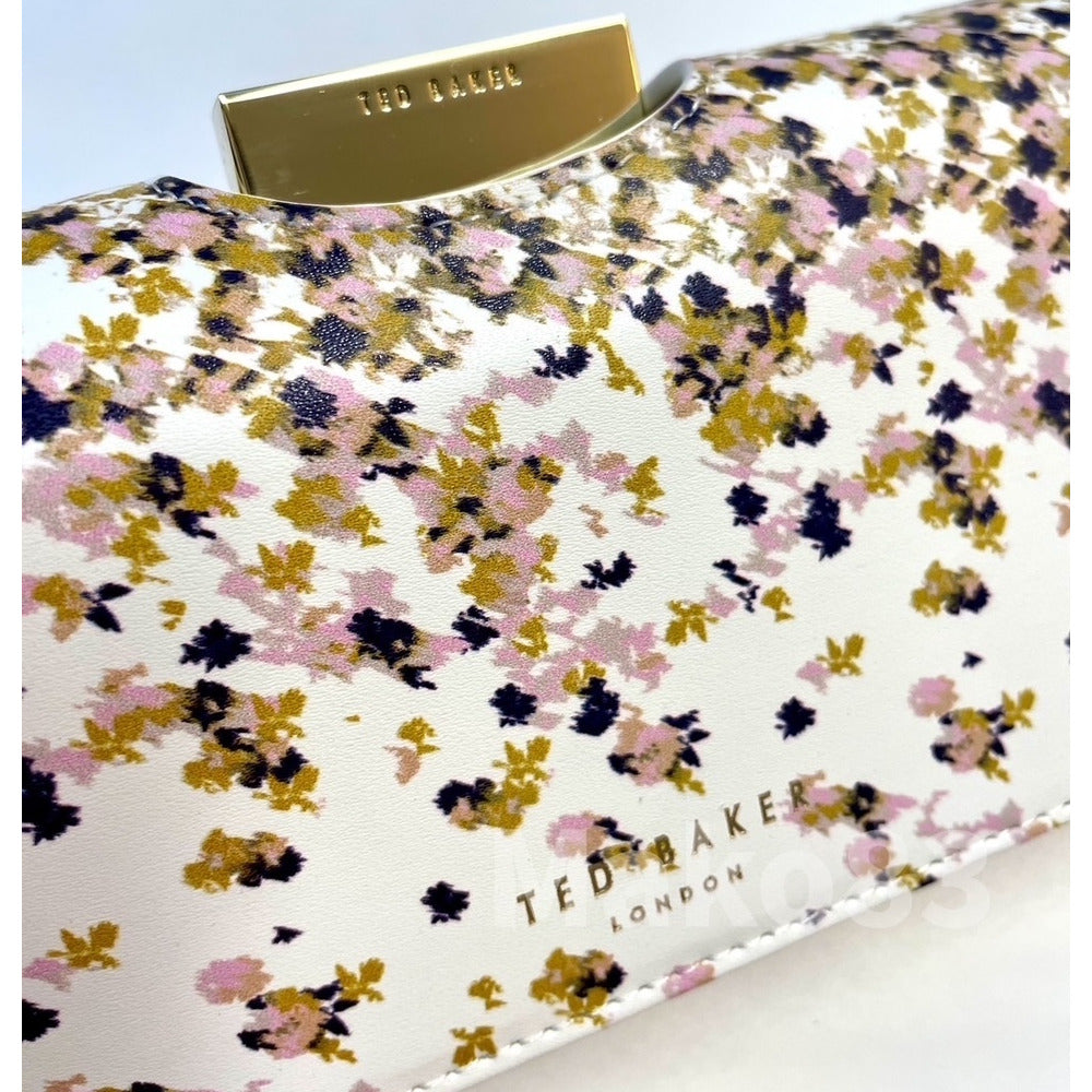 【TED BAKER/テッドベーカー】Rezza レザースナップ式 がま口長財布《ナチュラル》