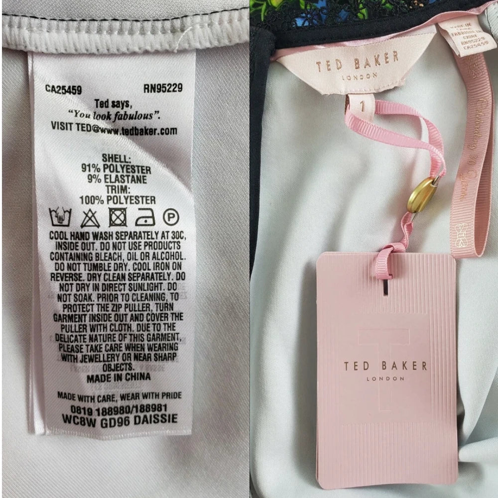 【TED BAKER | テッドベーカー】DAISSIE スケーターワンピース 《花柄ブラック》