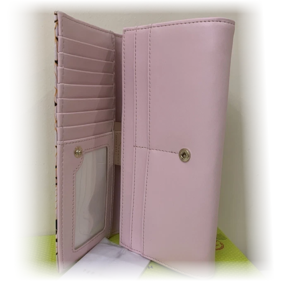 【TED BAKER/テッドベーカー】希少！FERIA レザースナップ式 がま口長財布《ピンク系》