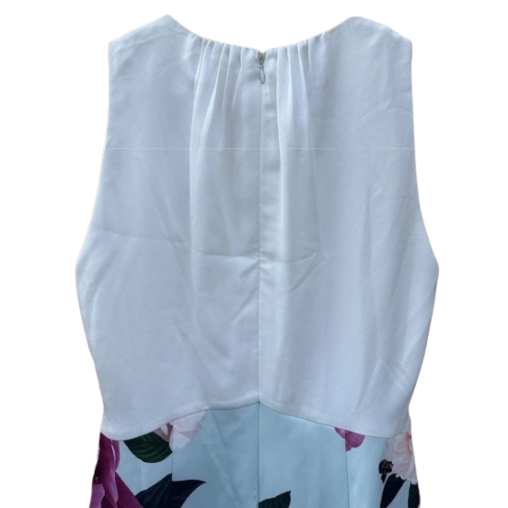 【TED BAKER | テッドベーカー】希少！Anille ボディコン ミディワンピース《ホワイト×水色》【サイズ0 日本サイズ7】 (コピー)