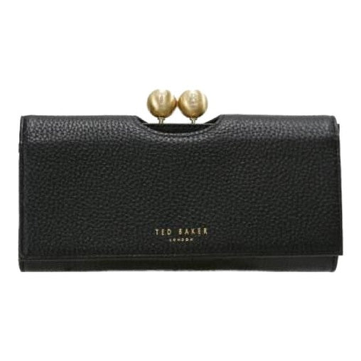 【TED BAKER/テッドベーカー】JOSIEY レザーがま口長財布 《ブラック》