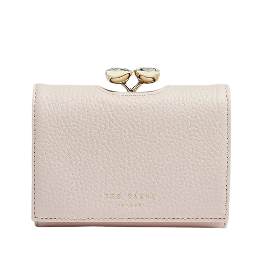 【TED BAKER/テッドベーカー】Alyesha レザー がま口 ミニ折り財布《ピンク》