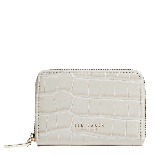 【TED BAKER | テッドベーカー】クロコ型押し ジップミニ財布《アイボリー》