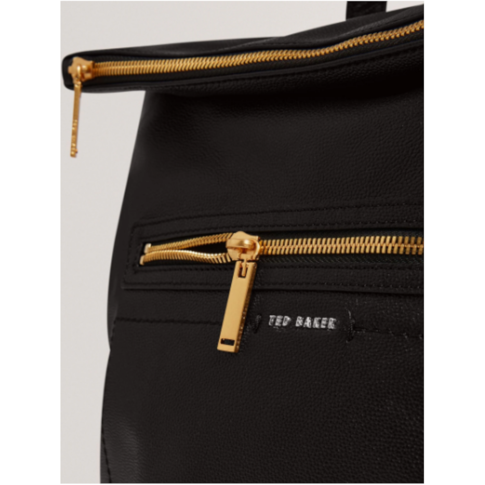 【TED BAKER | テッドベーカー】 希少！Luccea ウェビングレザーバックパック《ブラック》