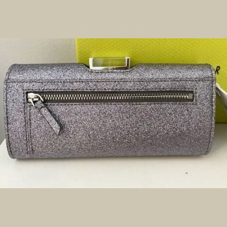 【TED BAKER/テッドベーカー】GLAREH グリッターレザー スナップ式 長財布《シルバー》