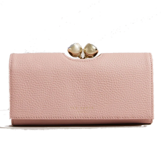 【TED BAKER/テッドベーカー】ROSYELA レザー がま口長財布《ピンク》