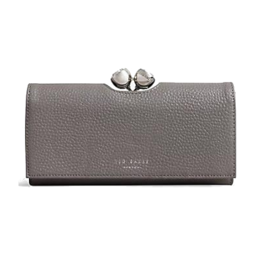 【TED BAKER/テッドベーカー】 ROSYELA レザー がま口長財布《グレー》