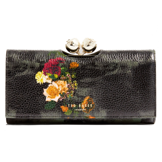 【TED BAKER/テッドベーカー】素敵！Liieeah レザーがま口 長財布 《ブラック》