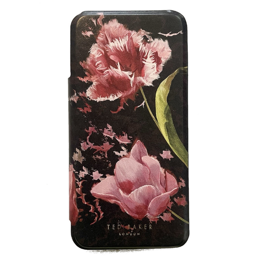 【TED BAKER | テッドベーカー】希少！チューリップピンク ミラー付 手帳型 iPhone 17 Pro ケース