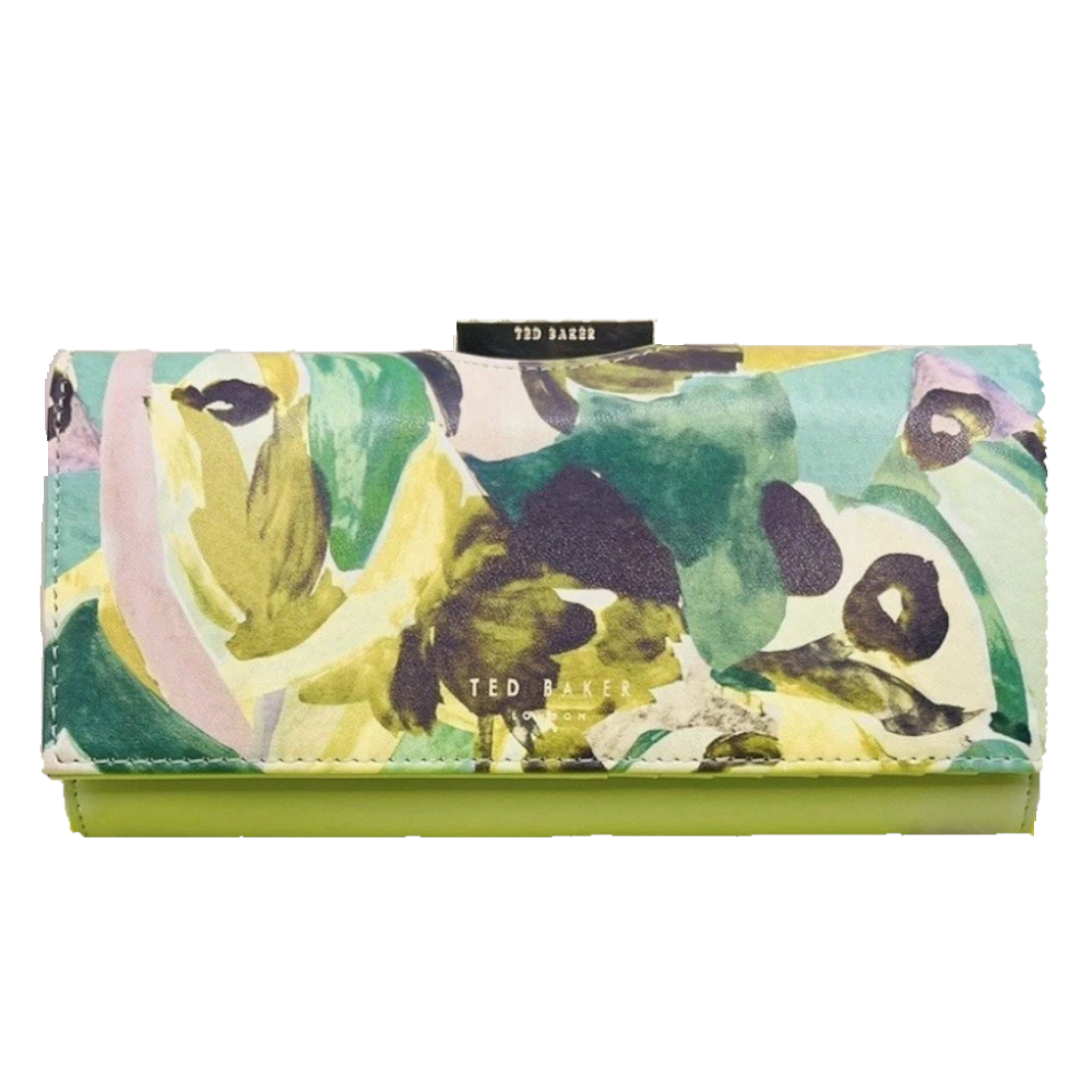 【TED BAKER/テッドベーカー】NIKTA マルチカラープリント スナップ式 長財布《グリーン》