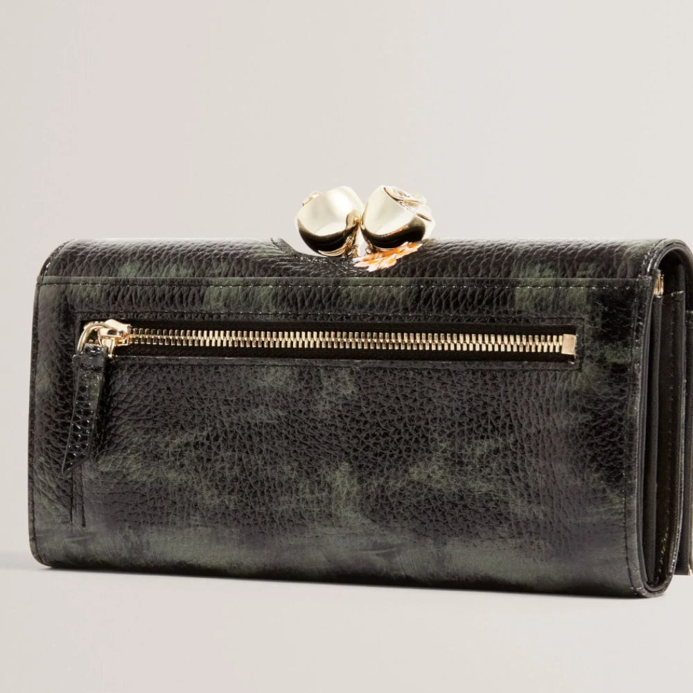 【TED BAKER/テッドベーカー】素敵！Liieeah レザーがま口 長財布 《ブラック》