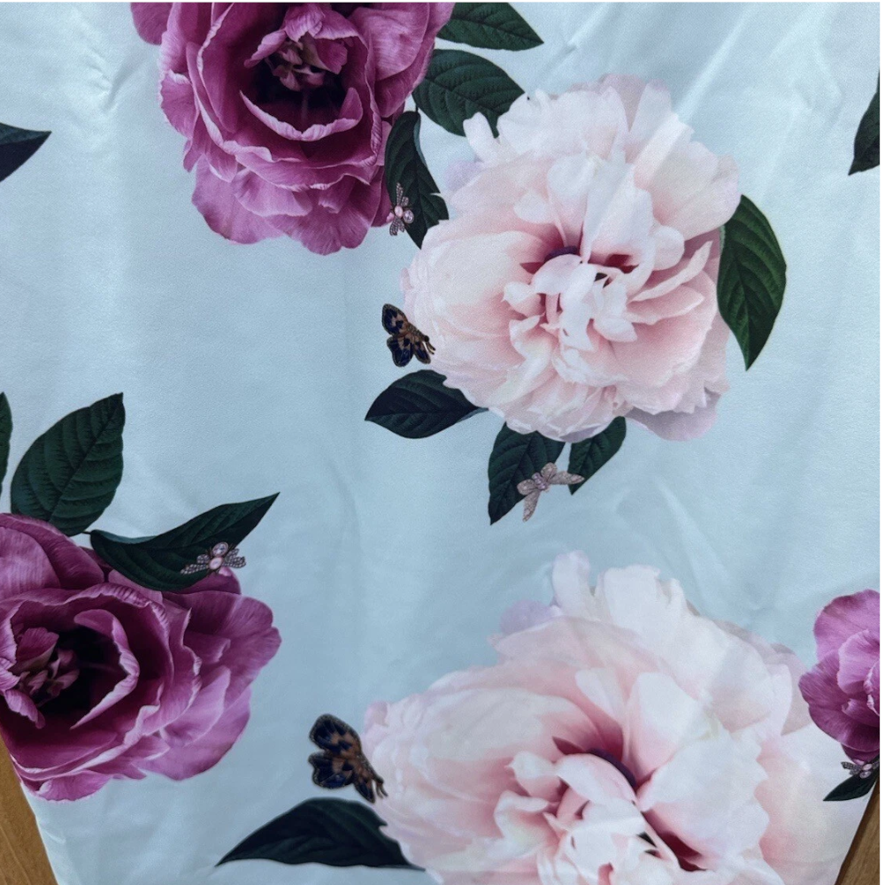 【TED BAKER | テッドベーカー】希少！Anille ボディコン ミディワンピース《ホワイト×水色》【サイズ0 日本サイズ7】 (コピー)