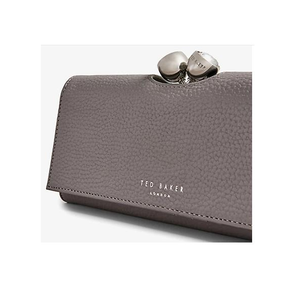 【TED BAKER/テッドベーカー】 ROSYELA レザー がま口長財布《グレー》