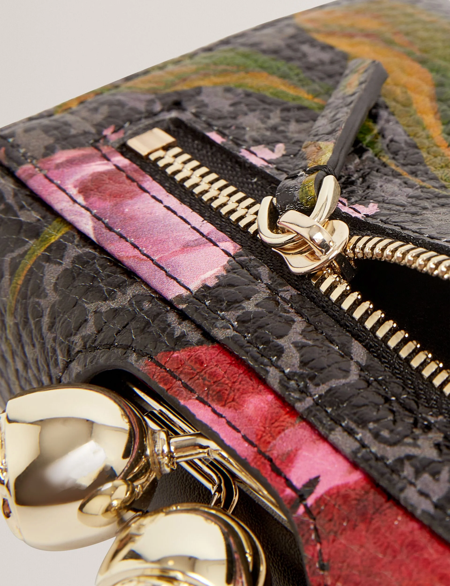 【TED BAKER/テッドベーカー】TULNA  ローズがま口 三つ折りミニ財布《ブラック》