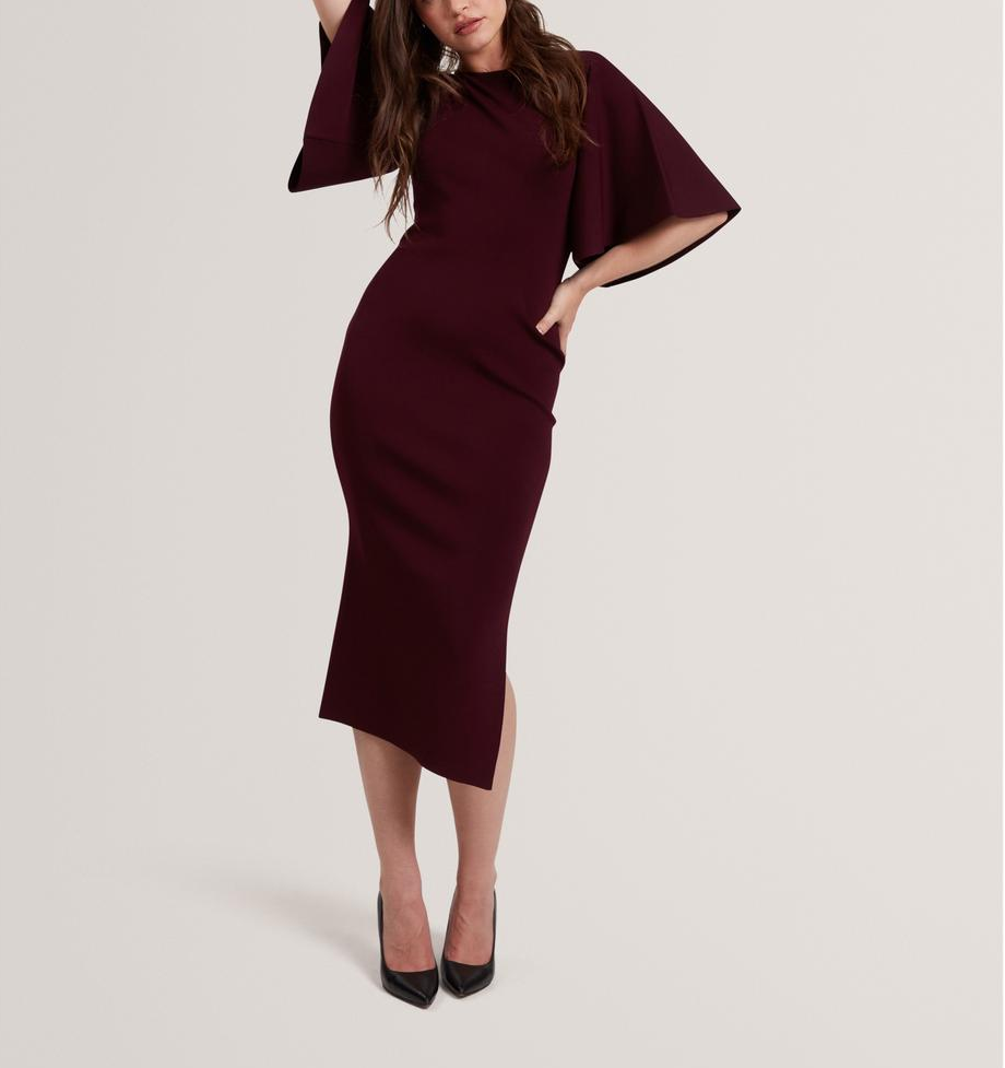 【TED BAKER | テッドベーカー】素敵！Lounia フルートスリーブ ニット ワンピース