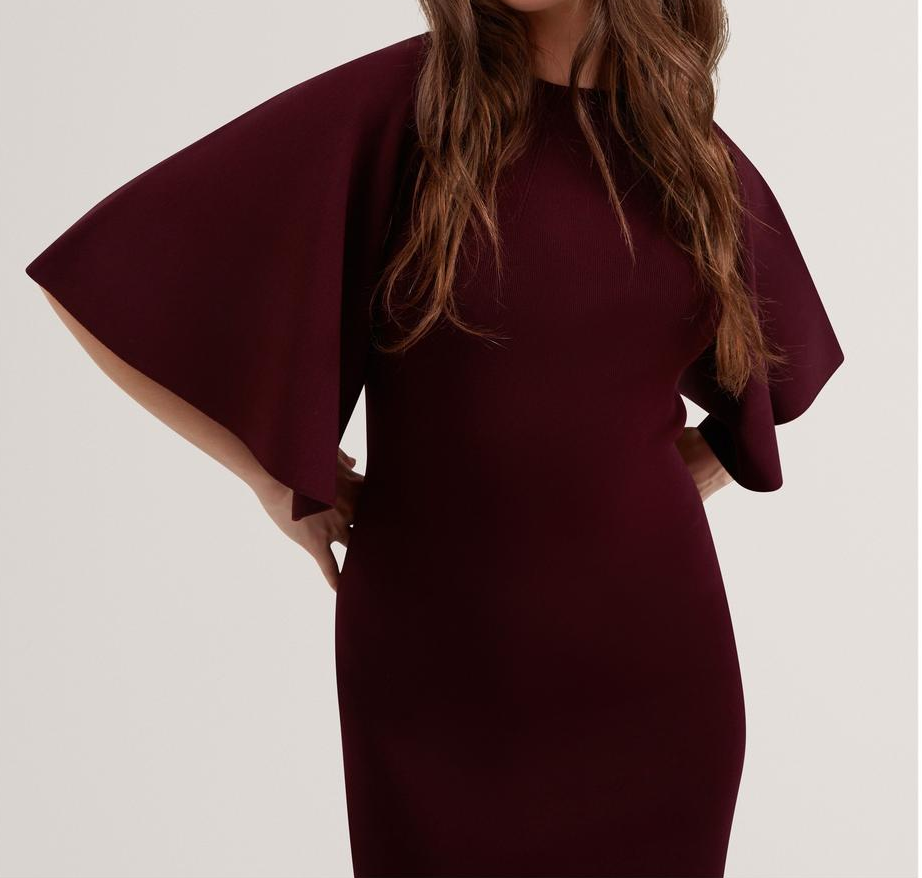【TED BAKER | テッドベーカー】素敵！Lounia フルートスリーブ ニット ワンピース