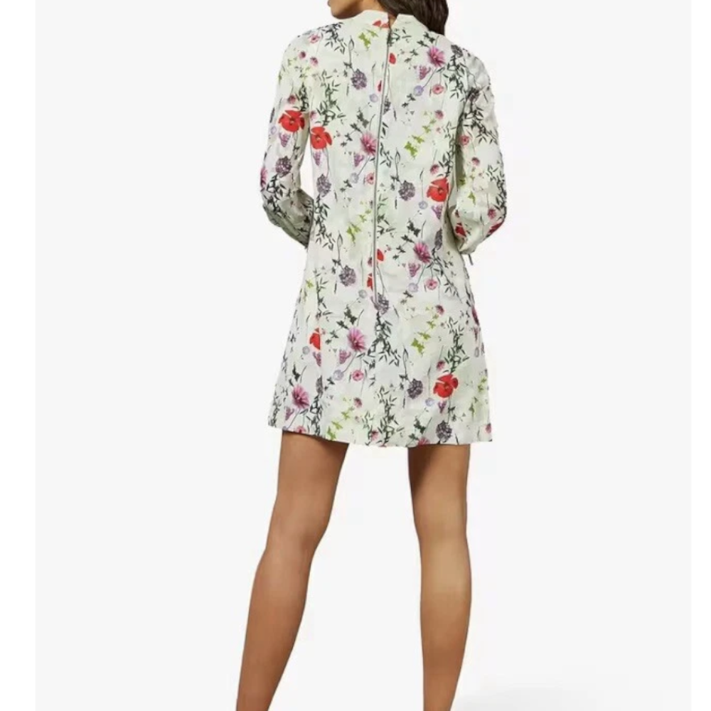 【TED BAKER | テッドベーカー】 IMANE チュニックワンピース 《花柄 ホワイト》