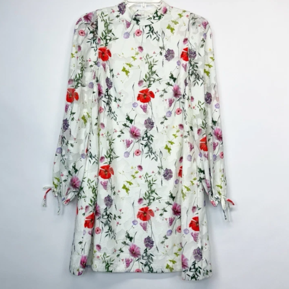 【TED BAKER | テッドベーカー】 IMANE チュニックワンピース 《花柄 ホワイト》