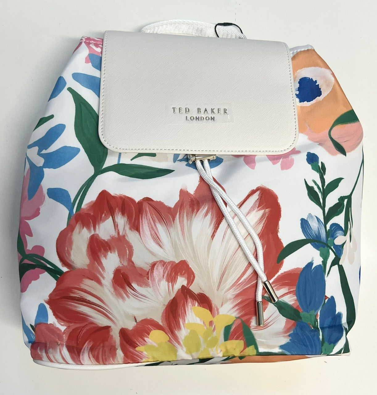 【TED BAKER | テッドベーカー】Magnolia Floral  ナイロン バックパック《ホワイト系》