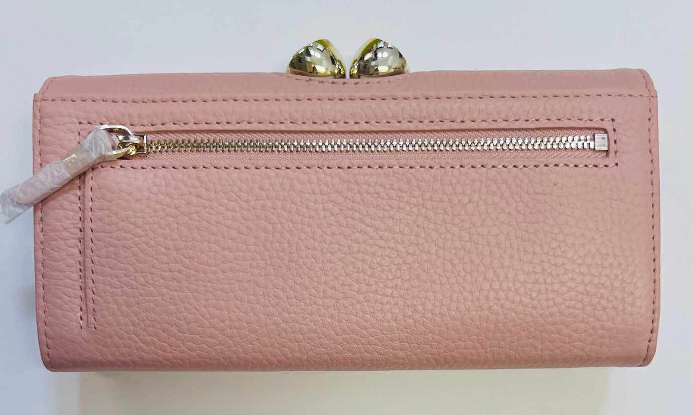 【TED BAKER/テッドベーカー】ROSYELA レザー がま口長財布《ピンク》
