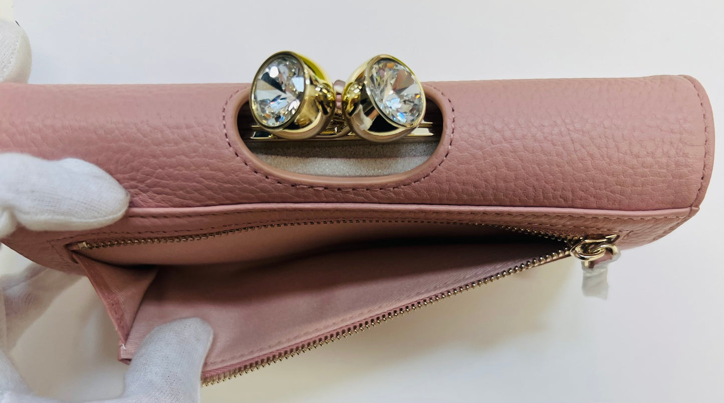 【TED BAKER/テッドベーカー】ROSYELA レザー がま口長財布《ピンク》