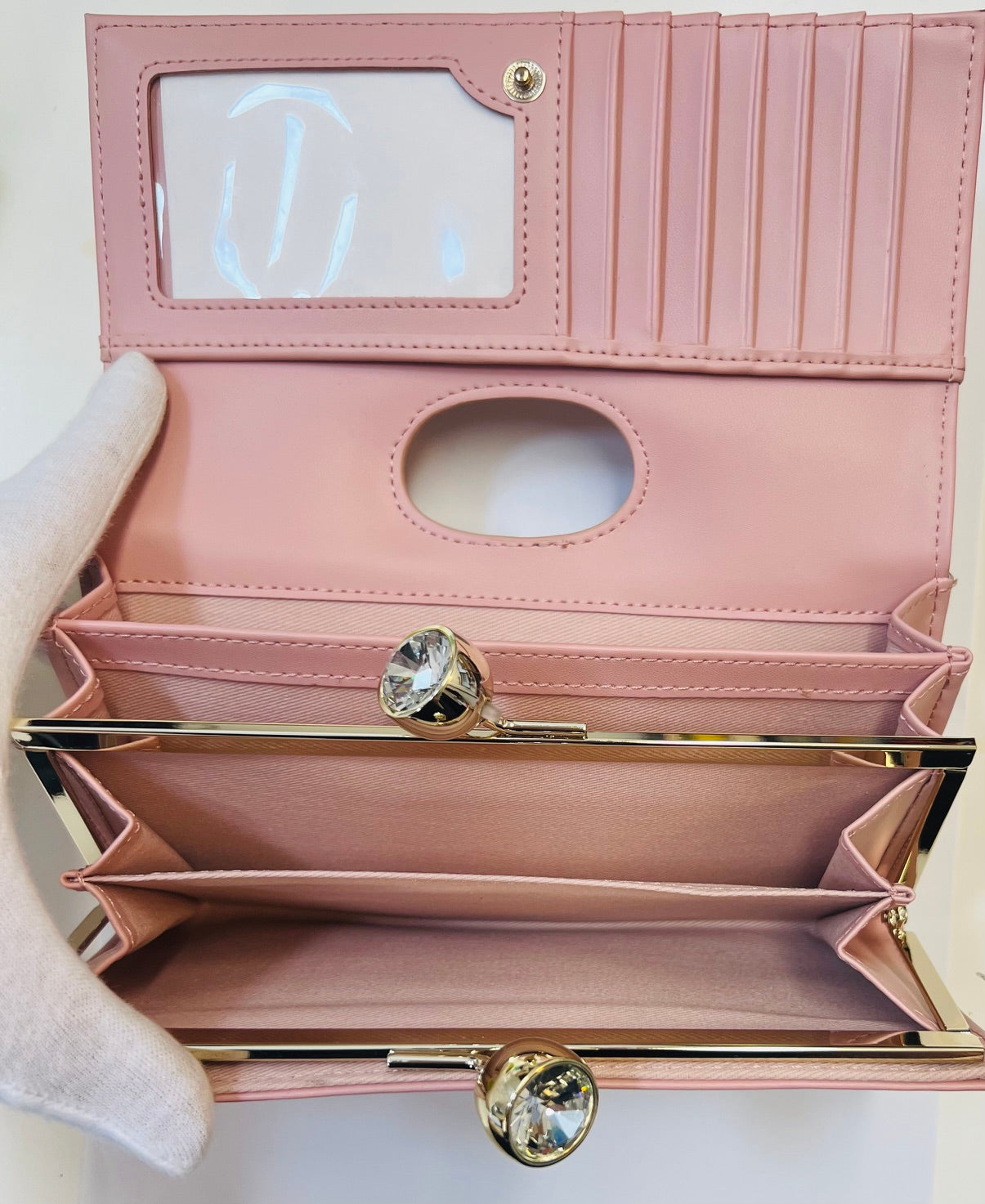 【TED BAKER/テッドベーカー】ROSYELA レザー がま口長財布《ピンク》
