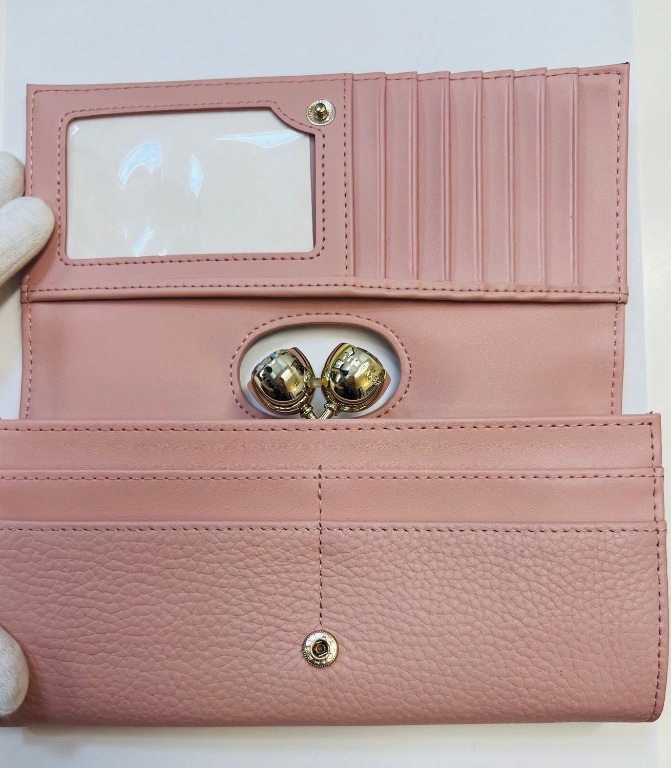 【TED BAKER/テッドベーカー】ROSYELA レザー がま口長財布《ピンク》
