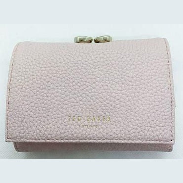 【TED BAKER/テッドベーカー】Alyesha レザー がま口 ミニ折り財布《ピンク》