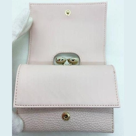 【TED BAKER/テッドベーカー】Alyesha レザー がま口 ミニ折り財布《ピンク》