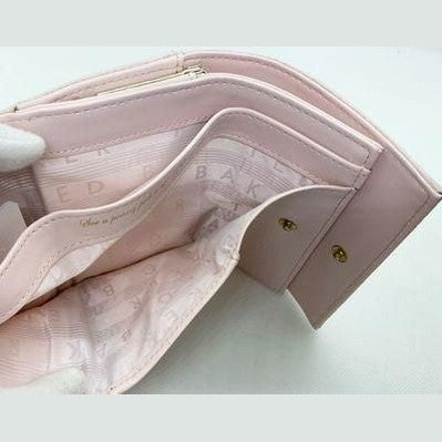 【TED BAKER/テッドベーカー】Alyesha レザー がま口 ミニ折り財布《ピンク》