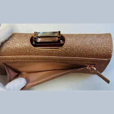 【TED BAKER/テッドベーカー】GLAREH グリッターレザー スナップ式 長財布《ゴールド》