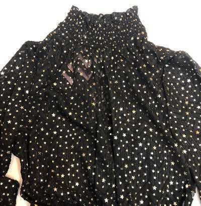 【TED BAKER | テッドベーカー】ELSIIE ジョーゼットミディワンピース 《スター×ブラック》