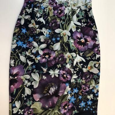【TED BAKER | テッドベーカー】TIHA ボディコンワンピース 《花柄 ダークブルー》