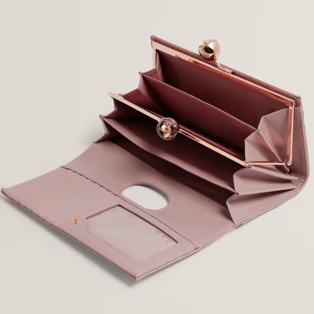 【TED BAKER/テッドベーカー】素敵！ROOSALI お花がま口 長財布 《ライトピンク》