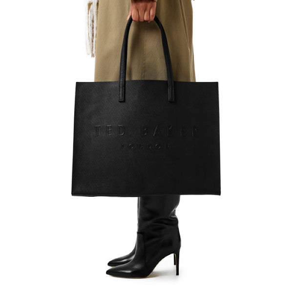 【TED BAKER | テッドベーカー】Sukicon 横長 LARGE ICON トートバッグ《ブラック》