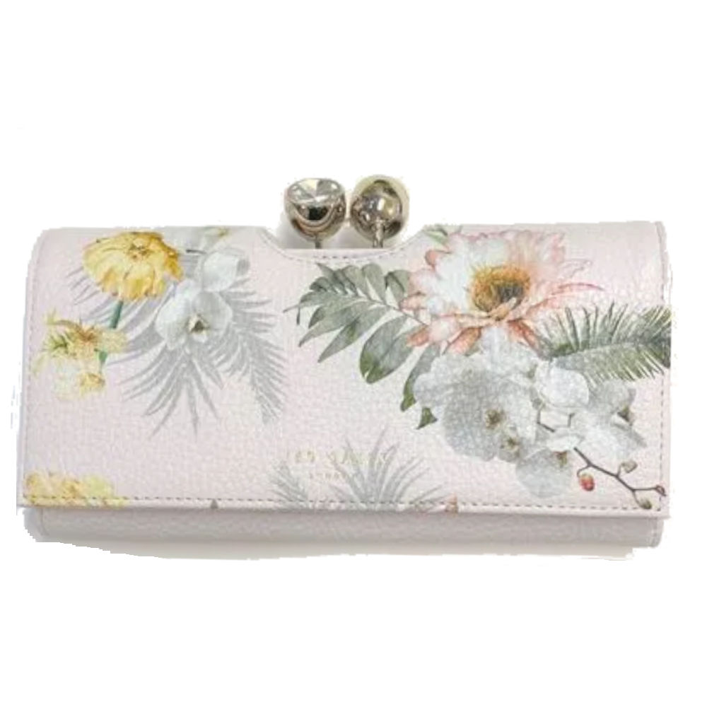 【TED BAKER/テッドベーカー】素敵！WELSEY レザーがま口長財布《花柄》