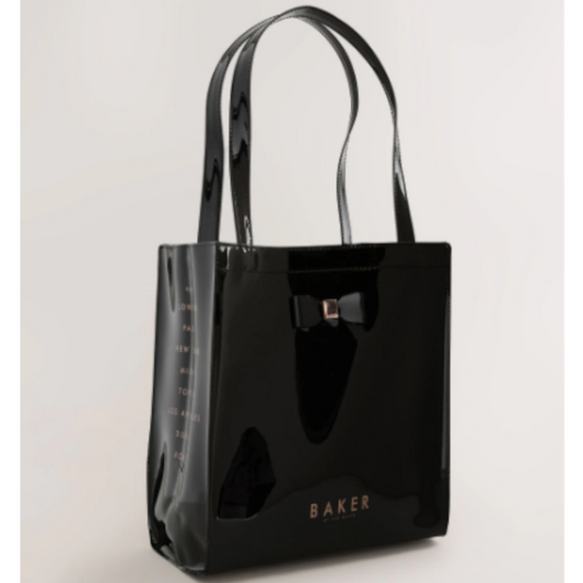 【Baker by Ted Baker】大人もOK！リボンビニールトートバッグ《ブラック》