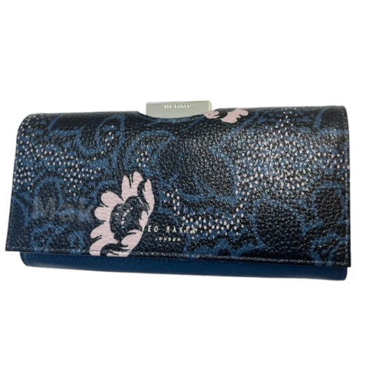 【TED BAKER/テッドベーカー】RHEUMYレザーがま口長財布《ダークブルー》