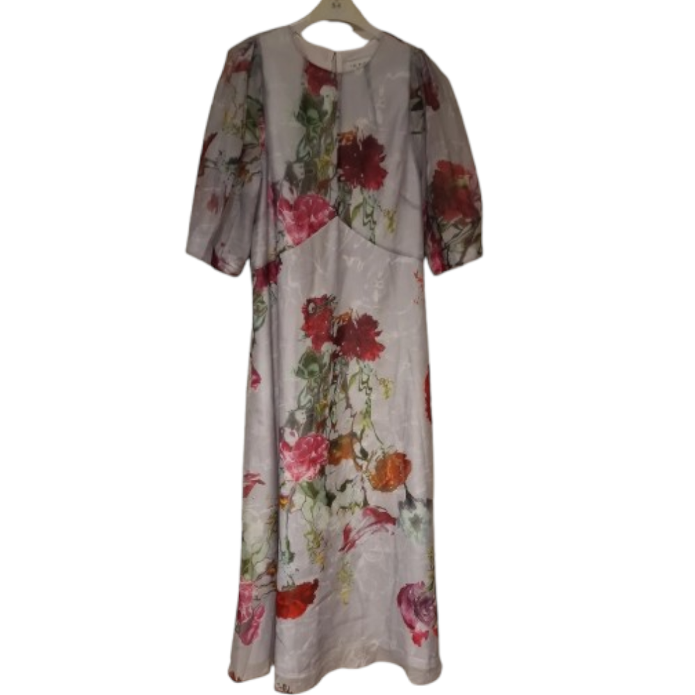 【TED BAKER | テッドベーカー】素敵！Mekayla お花柄 ミディ ワンピース《花柄ホワイト》【サイズ2 日本サイズ11】