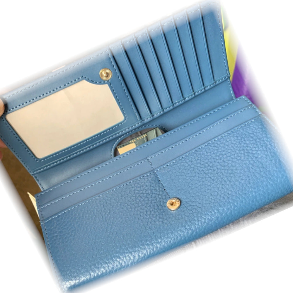 【TED BAKER/テッドベーカー】RHEUMYレザーがま口長財布《ダークブルー》