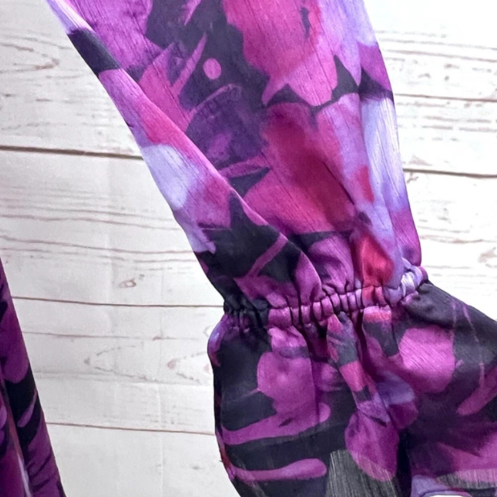 【TED BAKER | テッドベーカー】Sammieh ハイネック フレア ワンピース《パープル》