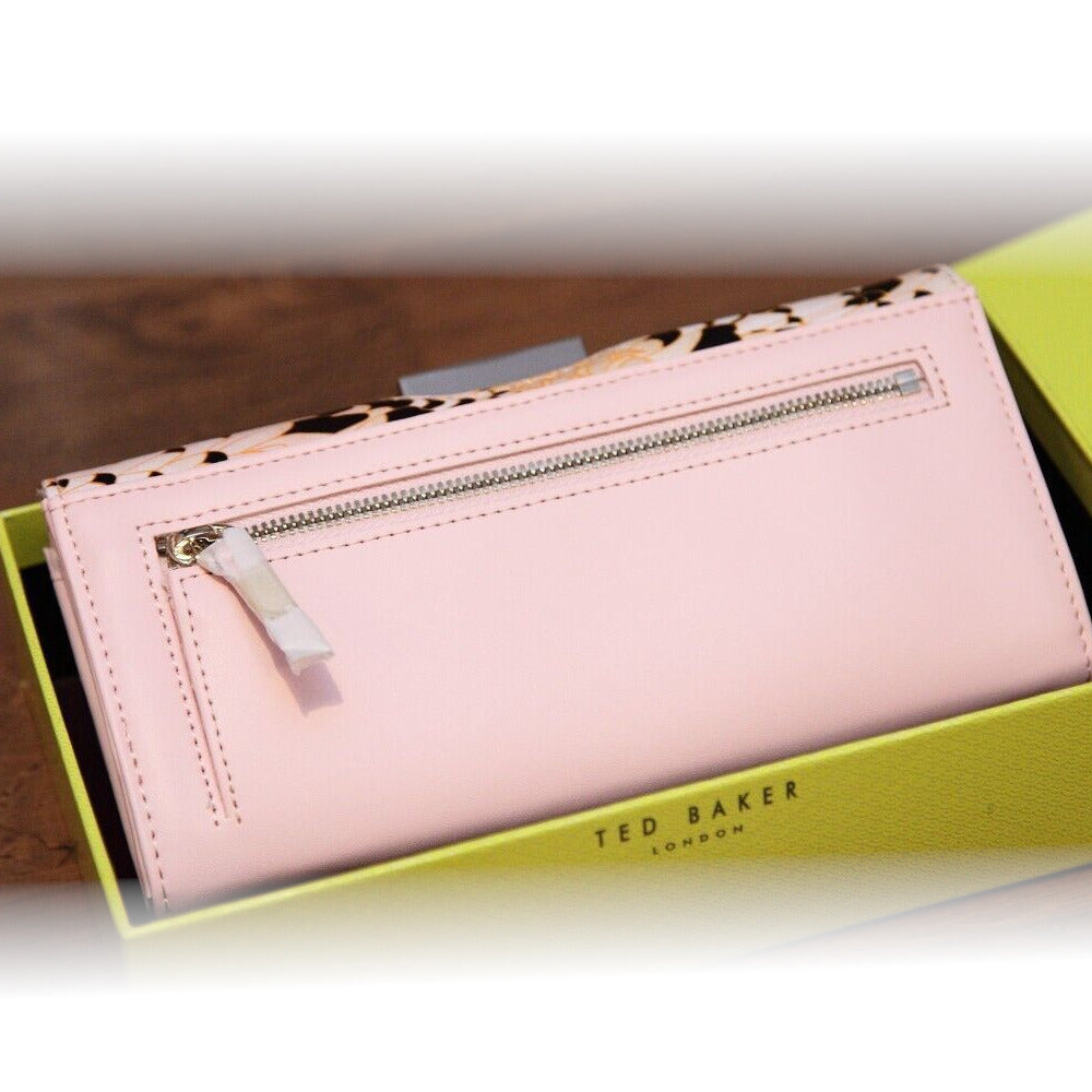 【TED BAKER/テッドベーカー】希少！FERIA レザースナップ式 がま口長財布《ピンク系》