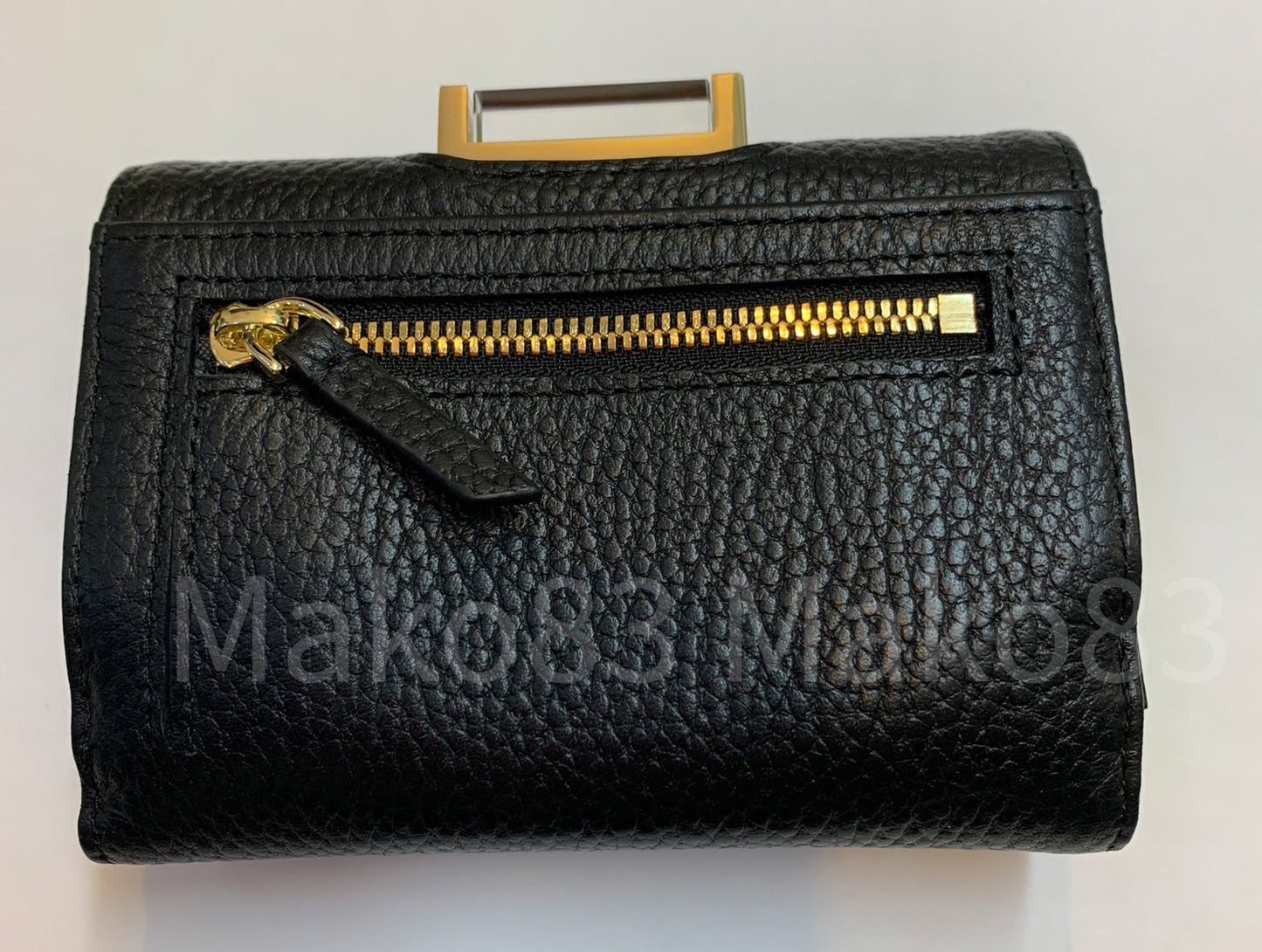 【TED BAKER | テッドベーカー】Baran レザー スナップ式 ミニ 折り財布《ブラック》