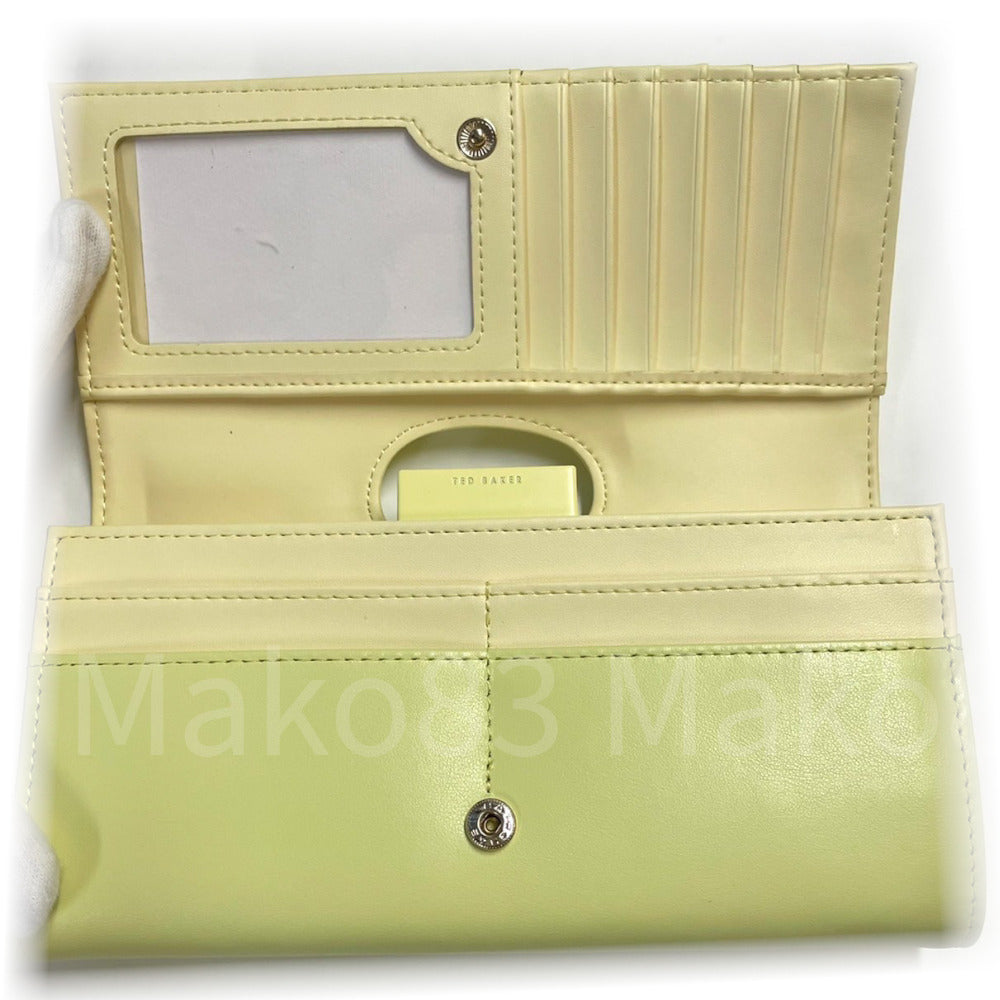 【TED BAKER/テッドベーカー】Seelda レザー スナップ式 折り財布《イエロー》