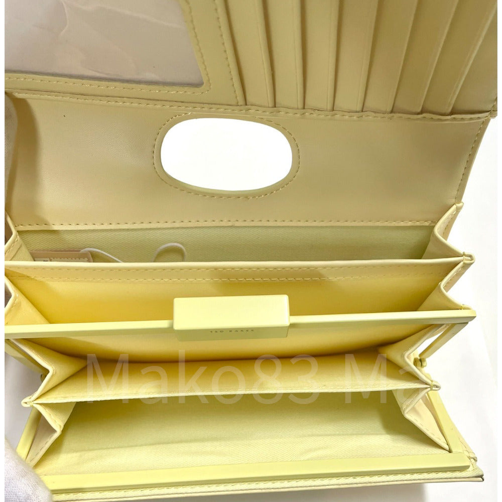 【TED BAKER/テッドベーカー】Seelda レザー スナップ式 折り財布《イエロー》